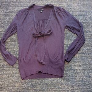 Banana Republic Deep Purple Long Sleeve Blouse